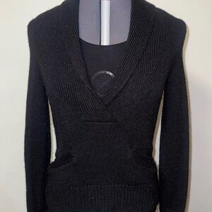 J. Crew Black V-Neck Women's Sweater